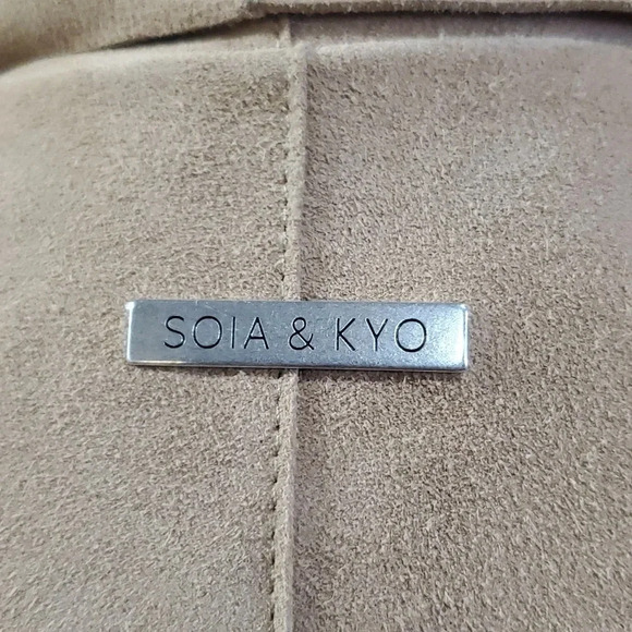 Soia & Kyo soft suede lambskin single button jacket - Picture 5 of 9